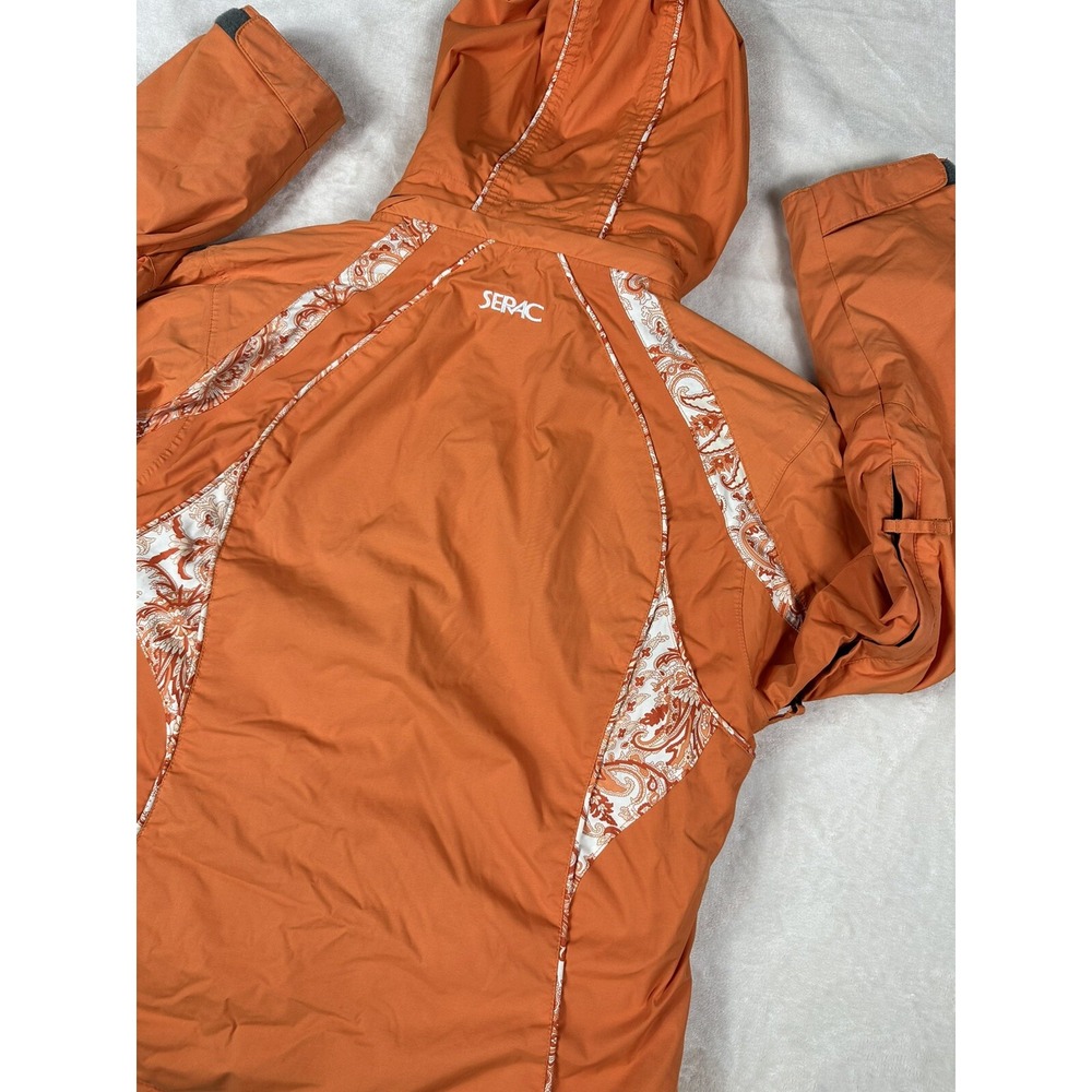Vintage 80's-90's  SERAC Orange Ski Snow Jacket Women's MEDIUM - Picture 4 of 13